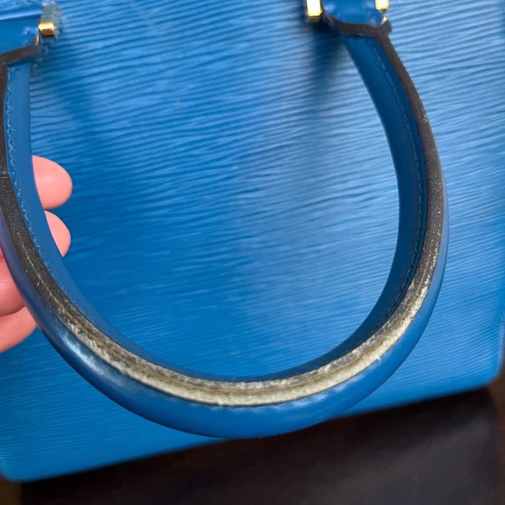 Louis Vuitton Blue Epi Leather Satchel - Picture 15 of 16